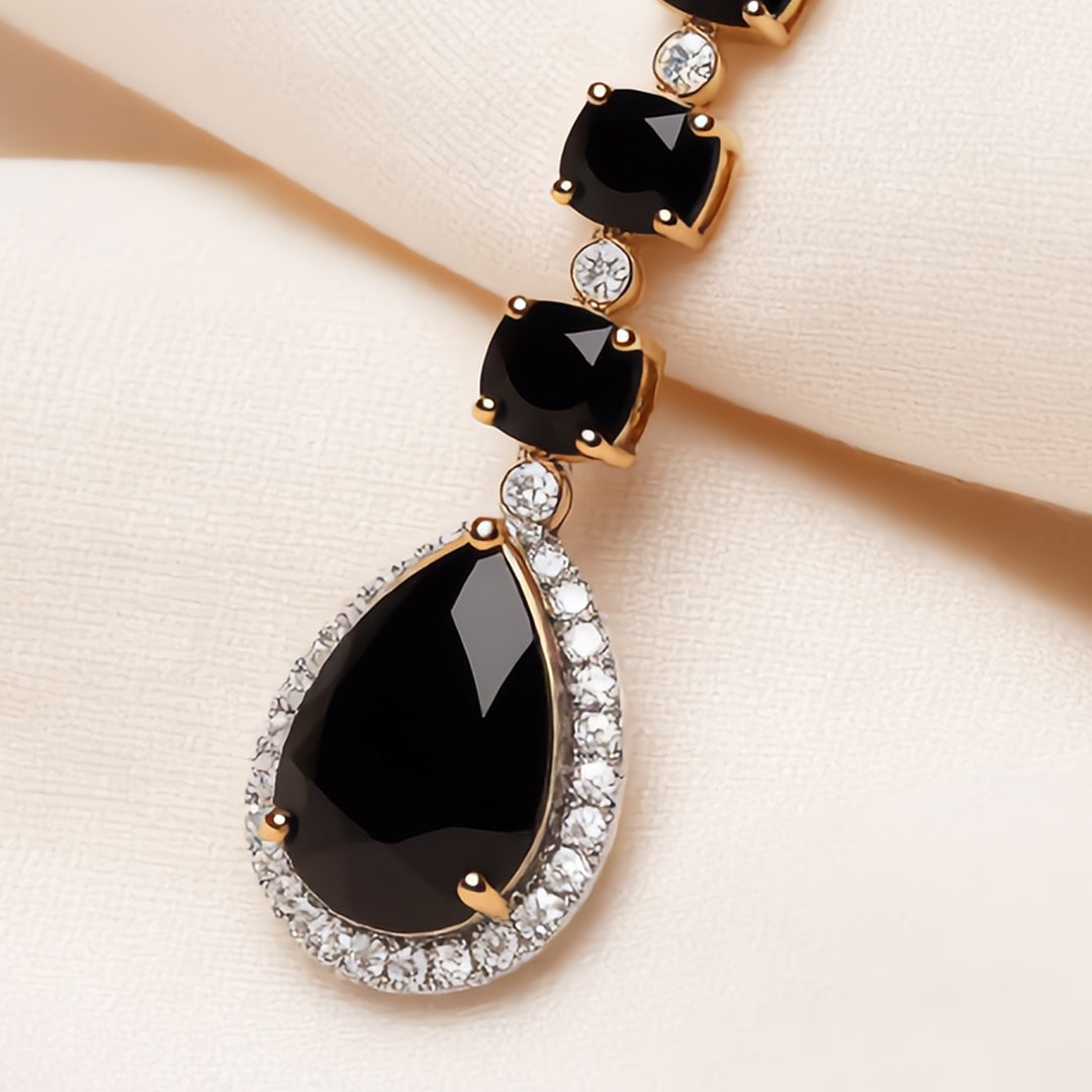Midnight Noir Chandelier Drop Earrings