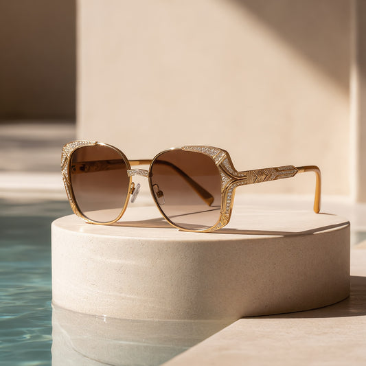 Gilded Deco Grandeur Sunglasses