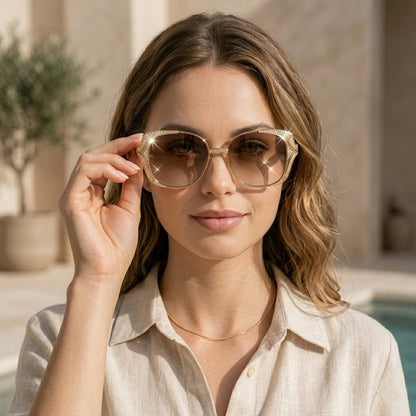 Gilded Deco Grandeur Sunglasses