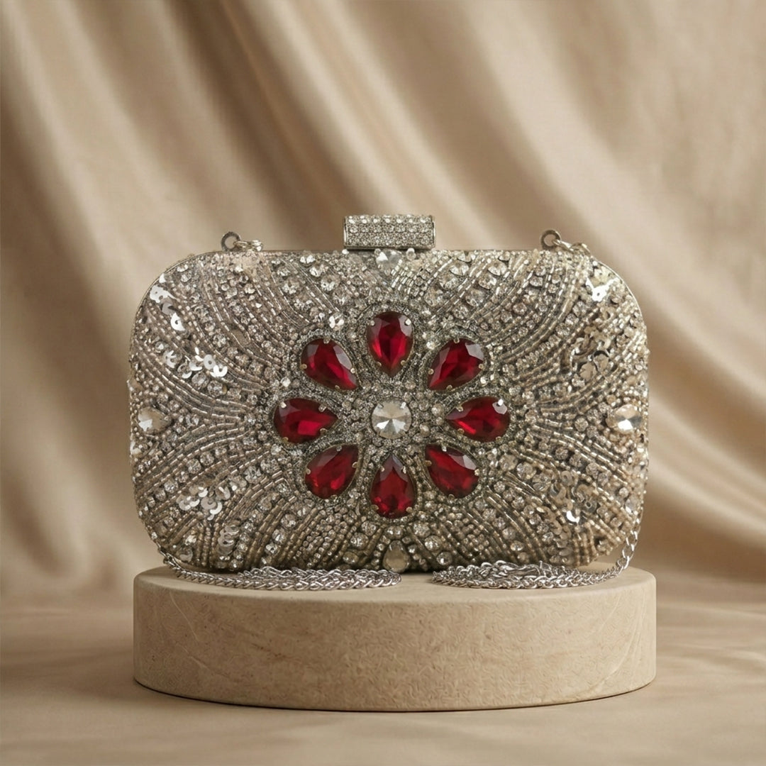 Scarlet Radiance Mosaic Sling Bag