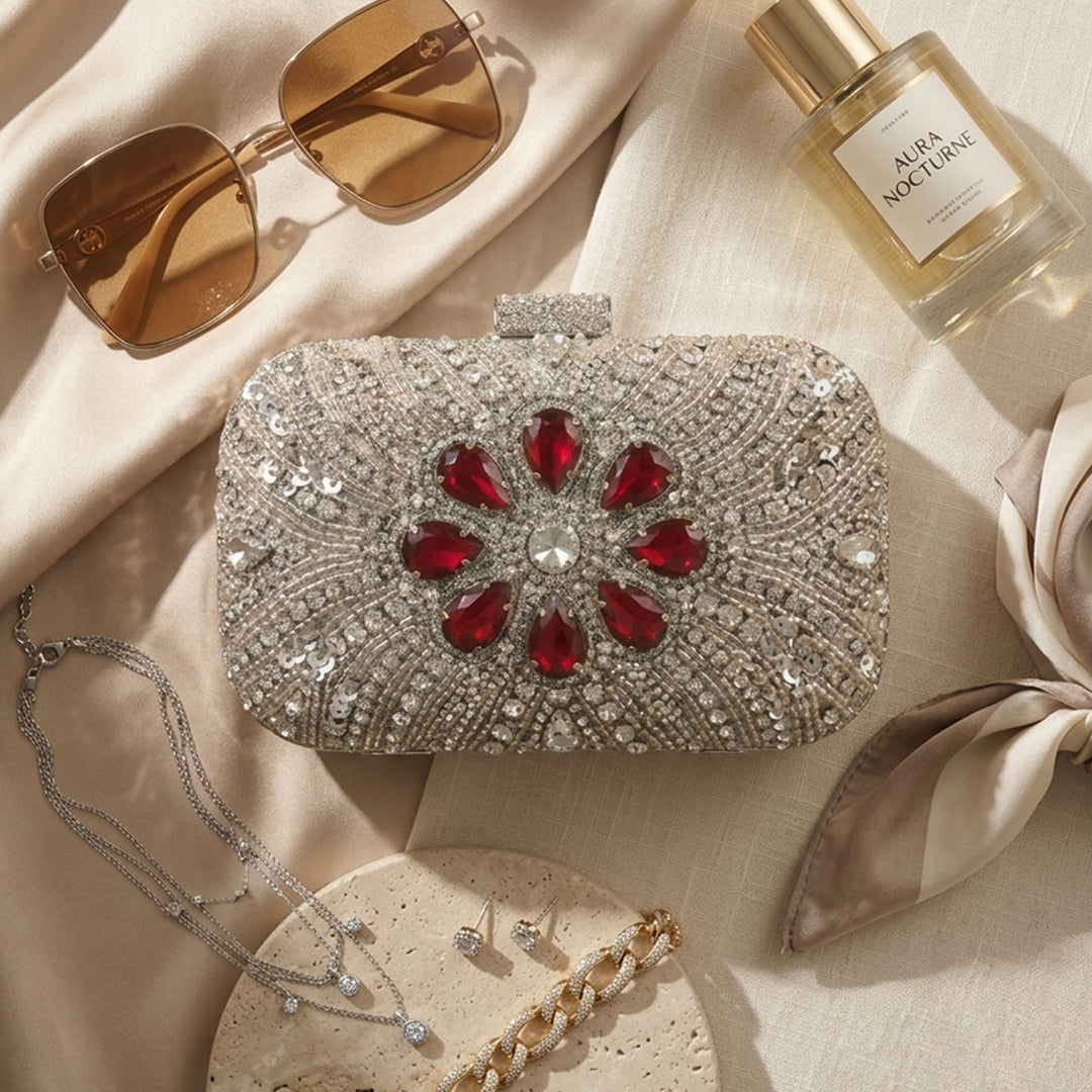 Scarlet Radiance Mosaic Sling Bag