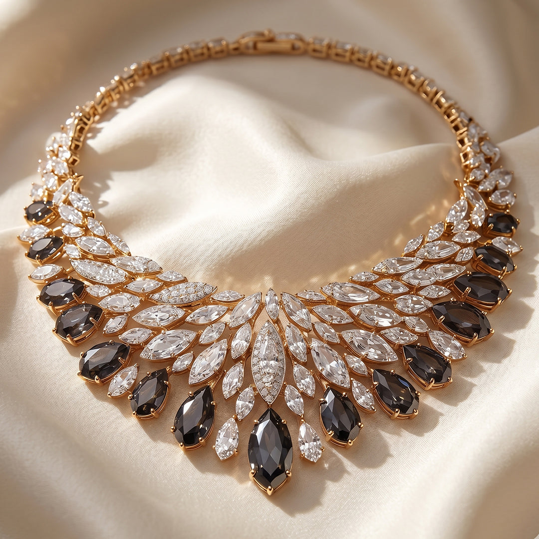Celestial Radiance Marquise Statement Necklace