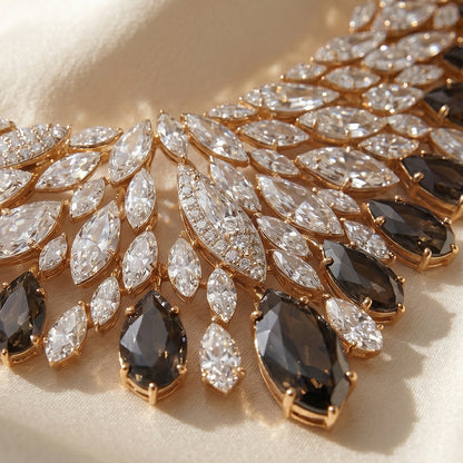 Celestial Radiance Marquise Statement Necklace