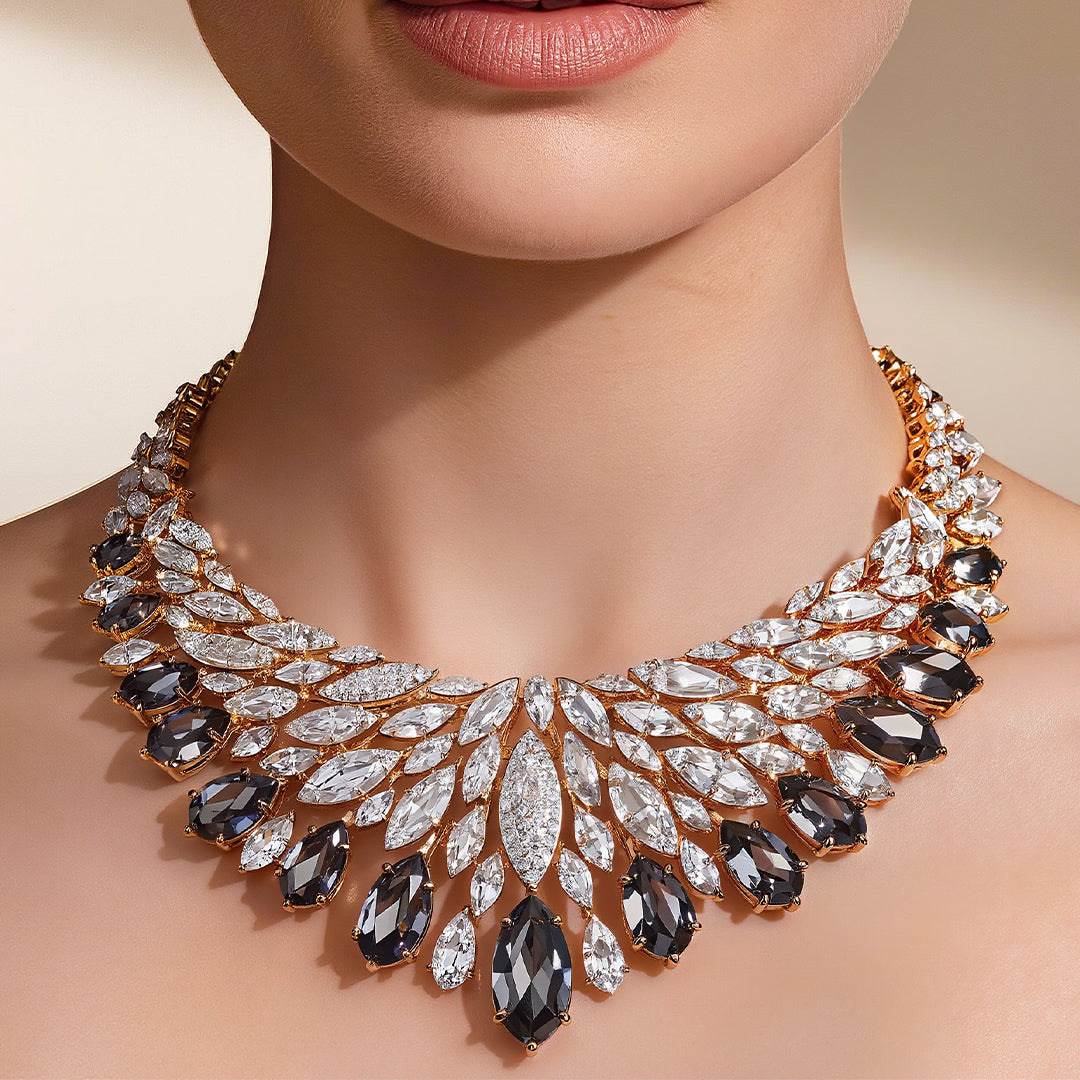 Celestial Radiance Marquise Statement Necklace