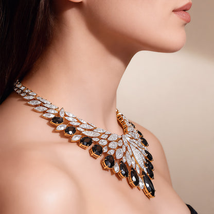 Celestial Radiance Marquise Statement Necklace