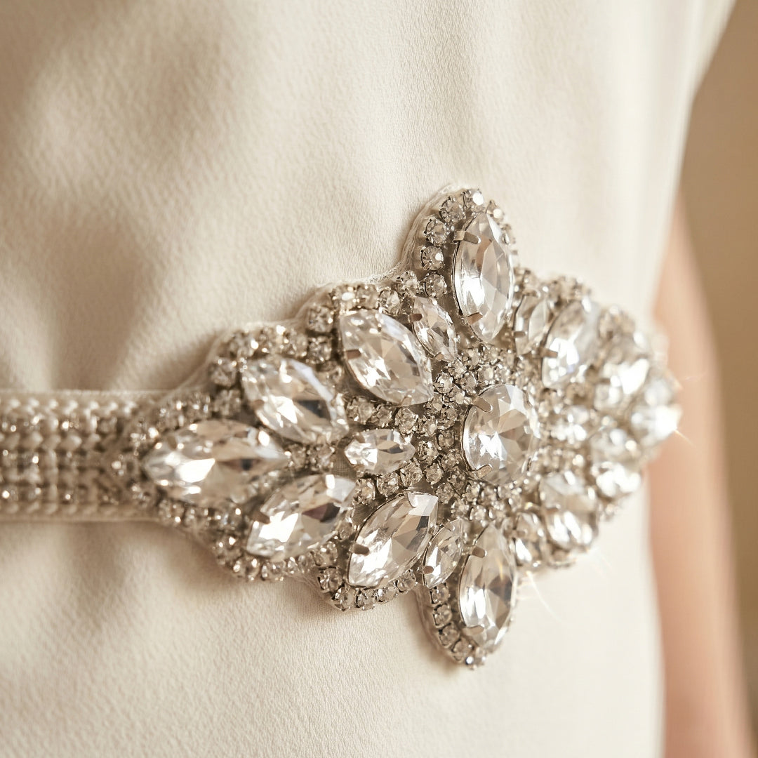 Celestial Flora Crystal Statement Belt