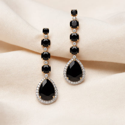 Midnight Noir Chandelier Drop Earrings