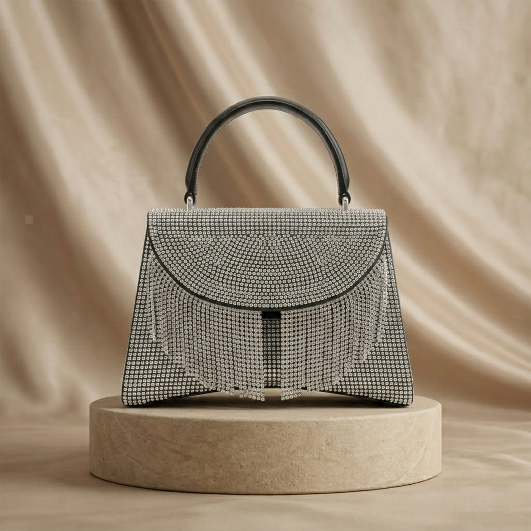 Onyx Stellar Fringe Handbag