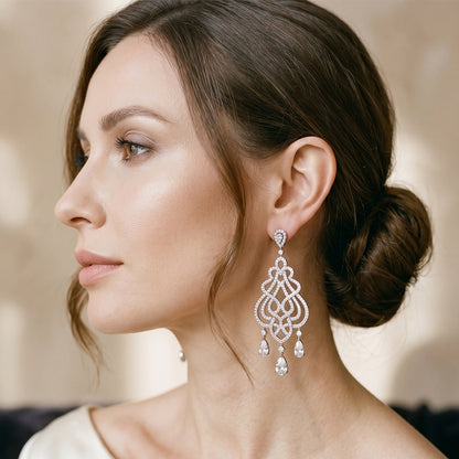 Starlight Filigree Chandelier Earrings