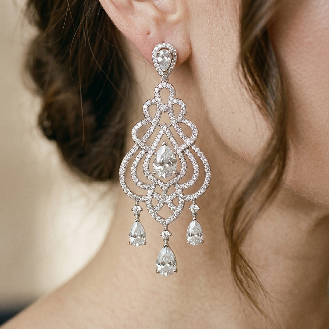 Starlight Filigree Chandelier Earrings