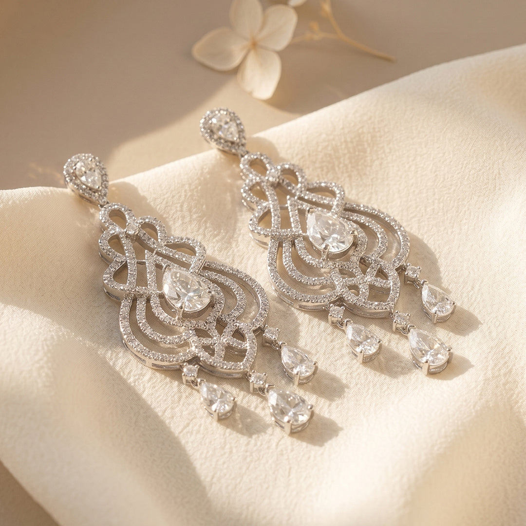 Starlight Filigree Chandelier Earrings